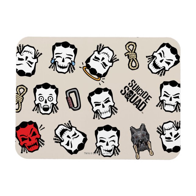 Magnet Flexible Équipe de suicide | Slipknot Emoji Motif (Horizontal)