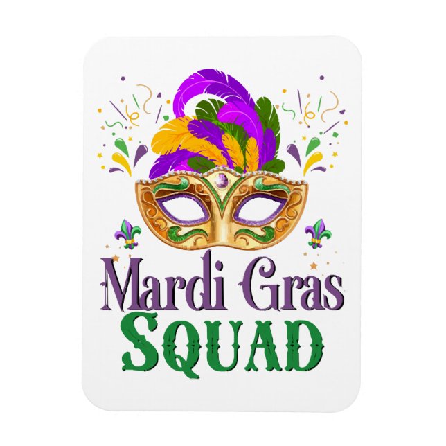 Magnet Flexible Équipe Mardi Gras (Vertical)