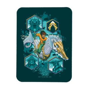 Magnet Flexible Équitation Aquaman À Cheval Dans Les Royaumes