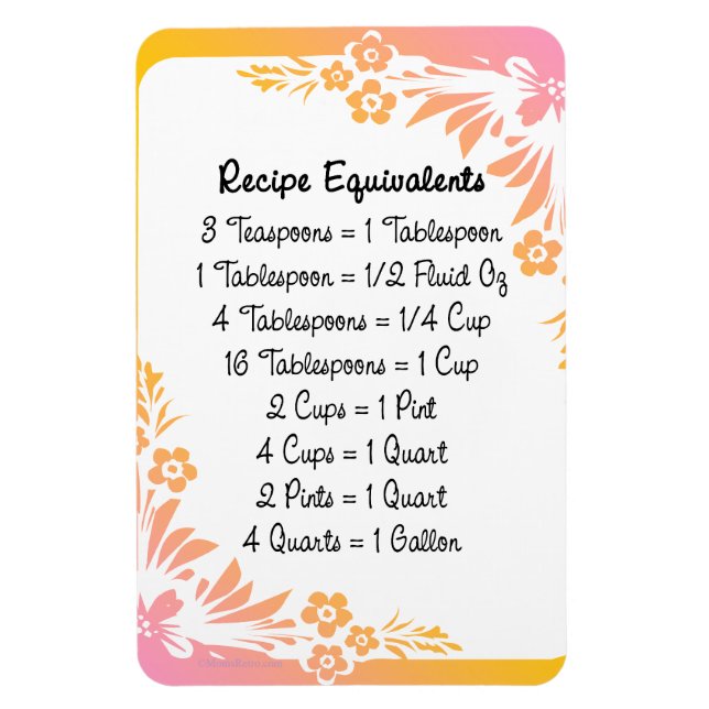 Magnet Flexible Équivalents de mesure Aimant frigorifique floral (Vertical)