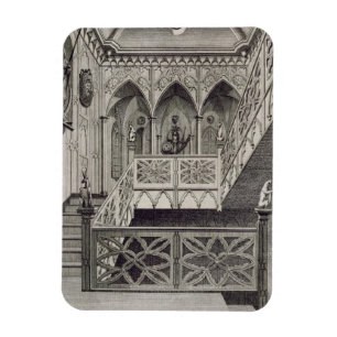 Magnet Flexible Escalier à la colline de fraise, gravée par J.