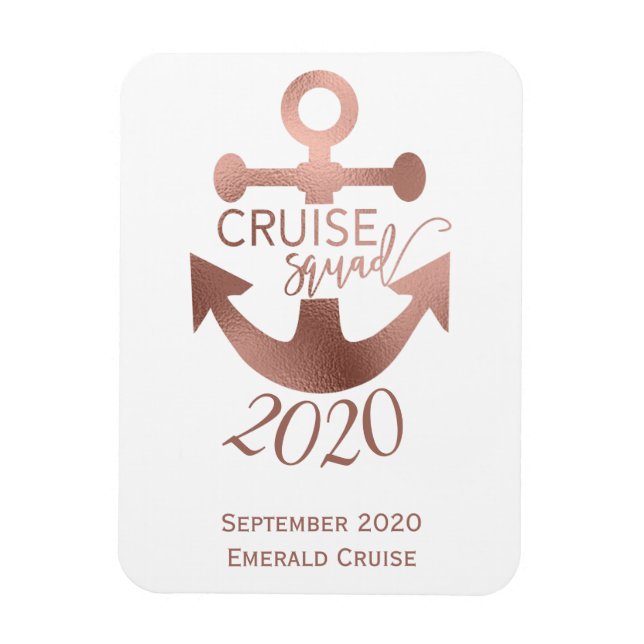 Magnet Flexible Escouade de croisière personnalisée Voyage en fami (Vertical)