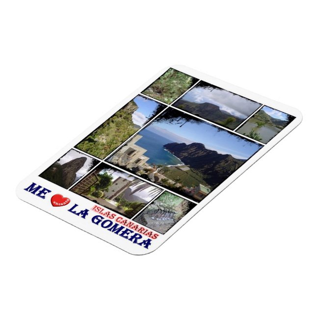 Magnet Flexible Espagne - Îles Canaries - La Gomera - I Love - Mag (Côté Gauche)