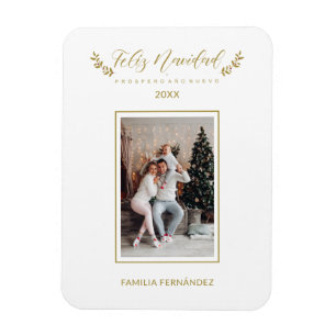 Magnet Flexible Espagnol Simple Elegant Chic Photo Famille de Noël