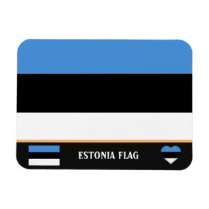 Magnet Flexible Estonian Flag & Estonia travel, holiday /Sports