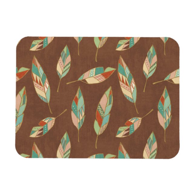 Magnet Flexible Étape Geo Sud-Ouest | Motif de plumes du sud-ouest (Horizontal)