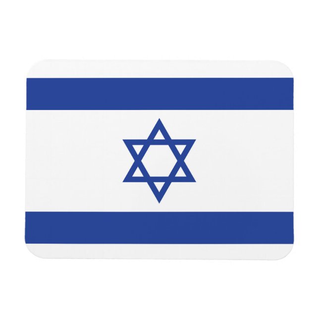 Magnet Flexible Etat d'Israël Drapeau, Étoile de David Juifs (Horizontal)