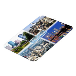 Magnet Flexible États-Unis Texas - Centre-ville de Houston - Cent