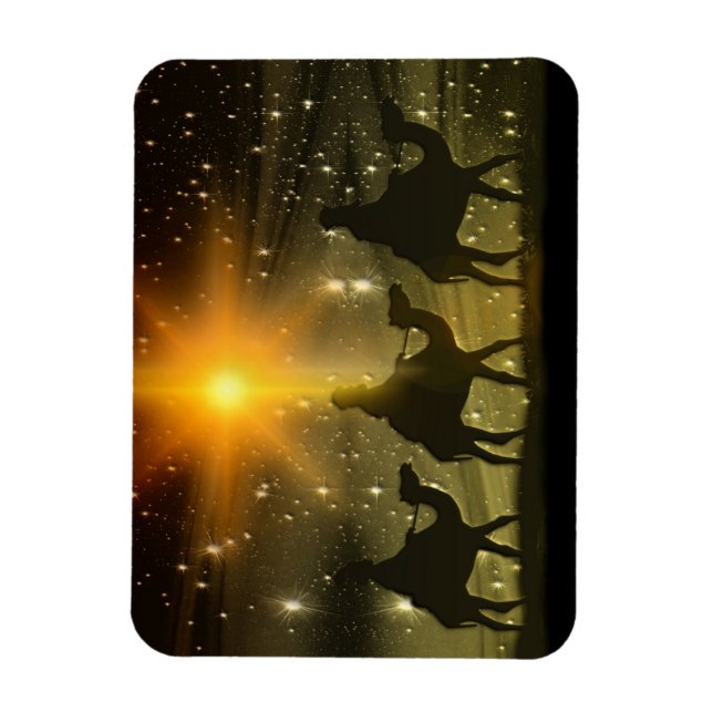 Magnet Flexible Étoile dorée des hommes de Noël de Bethléem (Vertical)