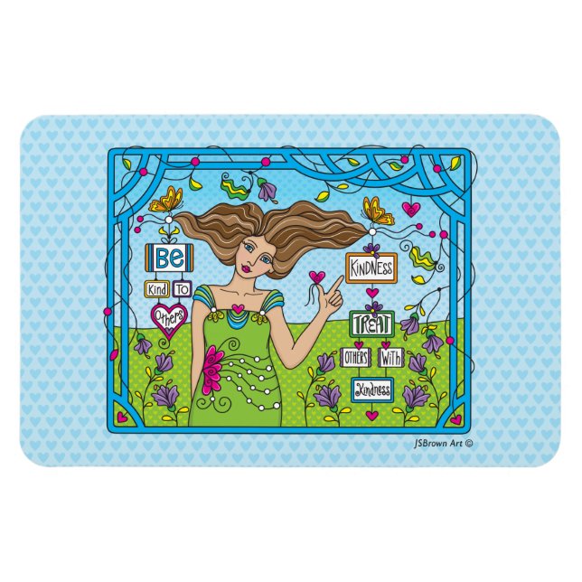 Magnet Flexible Être gentil avec d'autres_Aimant flexible 6" x 4" (Horizontal)