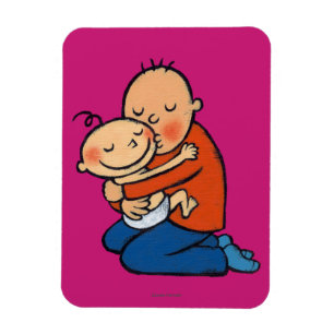 Magnet Flexible Étreindre de papa et de bébé
