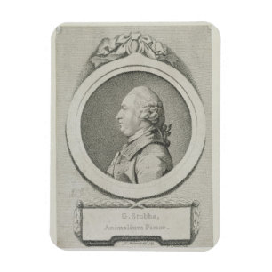Magnet Flexible Étude de portrait de George Stubbs (1724-1806)