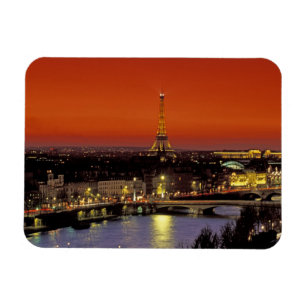 Magnet Flexible Europe, France, Paris. Vue coucher de soleil sur E
