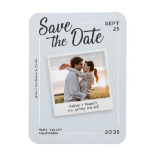 Magnet Flexible Événement Mariage Moderne Écriture Sauvegarder Dat
