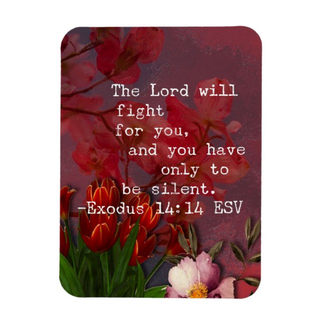 Magnet Flexible Exode 14:14 Verse de la Bible (Vertical)