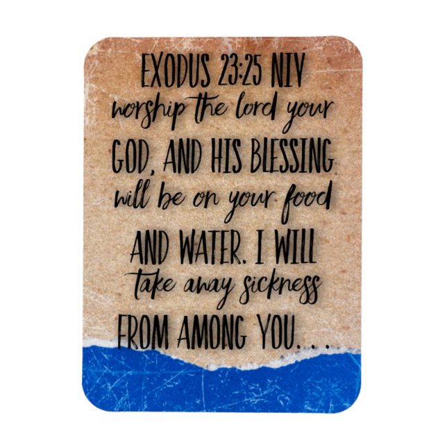 Magnet Flexible Exode 23:25 Verse de la Bible (Vertical)