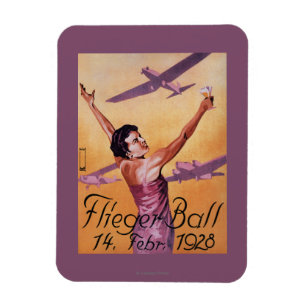 Magnet Flexible Exposition d'aviation à l'affiche de promo de