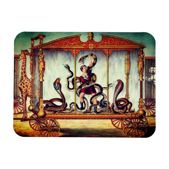 Magnet Flexible Exposition vintage de cirque victorien (Horizontal)