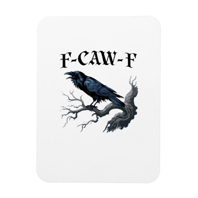 Magnet Flexible F-Caw-F Funny Bird Crow (Vertical)