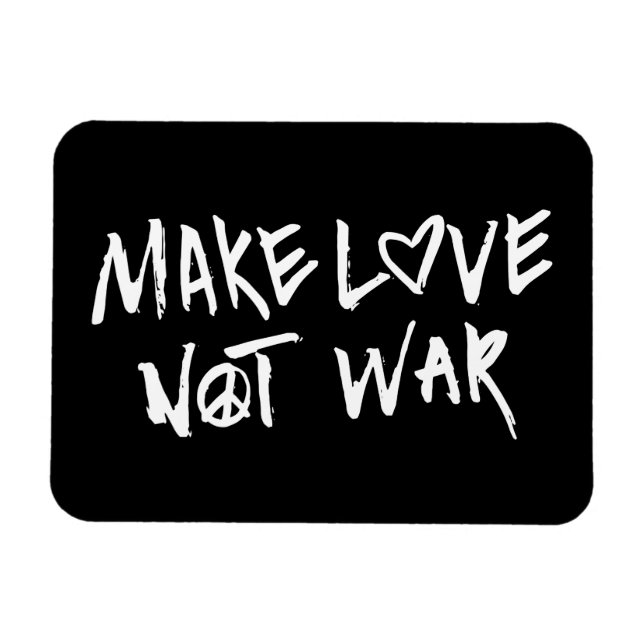 Magnet Flexible Faire de l'amour pas la guerre (Horizontal)