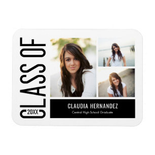 Magnet Flexible Faire-part de graduation de couleur modifiable Coo