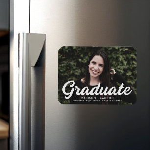 Magnet Flexible Faire-part de graduation de la photo de script en