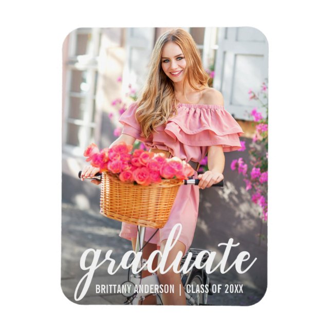Magnet Flexible Faire-part de graduation moderne (Vertical)