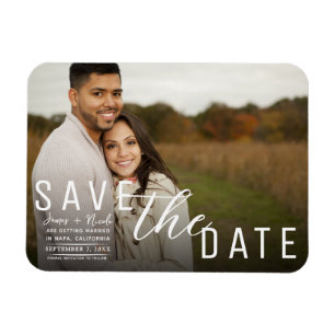 Magnet Flexible Faire part de mariage à jour avec photo en surimpr