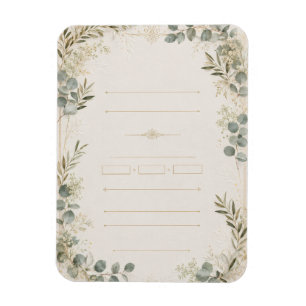 Magnet Flexible Faire-part de mariage européen - Jardin intemporel