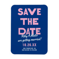 Faire-part de mariage funky moderne gras à conserv