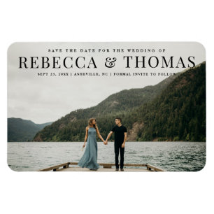 Magnet Flexible Faire part de mariage photo de paysage moderne