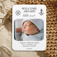 Faire-part de naissance Bébé à thème nautique