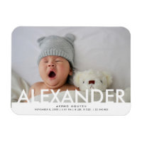 Faire-part de naissance de bébé garçon avec photo
