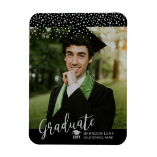 Magnet Flexible Faire-part de remise de diplôme avec photo et conf