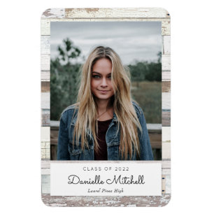 Magnet Flexible Faire-part photo en bois épais