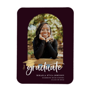 Magnet Flexible Faire-part photo Jouer Script Graduation