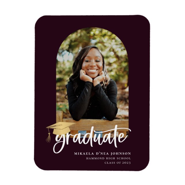 Magnet Flexible Faire-part photo Jouer Script Graduation (Vertical)