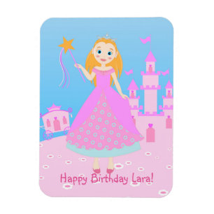 Magnet Flexible Fairytale Princess à Pink Birthaday