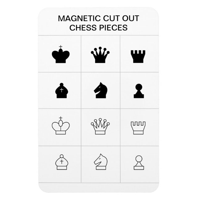 Magnet Flexible Faites vos propres pièces d'échecs découpées magné (Vertical)