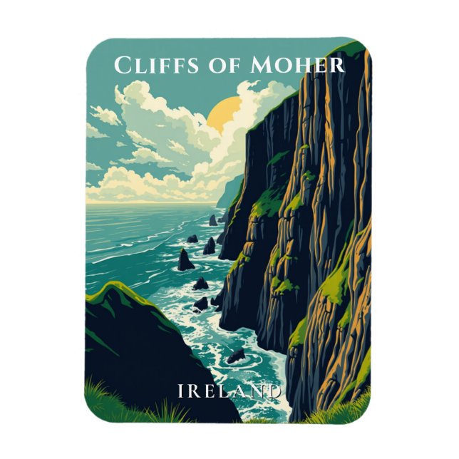 Magnet Flexible Falaises de la côte de Moher Irlande (Vertical)