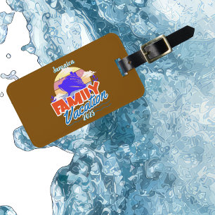 Magnet Flexible Famille Croisière Vacances Brown/Bleu Personnalise
