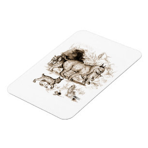 Magnet Flexible Famille de Lynx roux