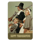Famille de pèlerins. Don Thanksgiving Art vintage