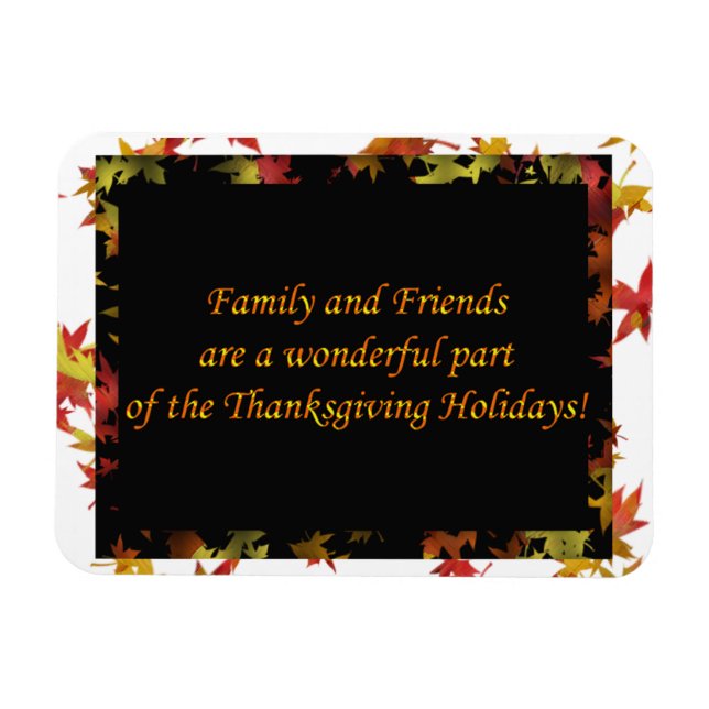 Magnet Flexible Famille et amis Thanksgiving (Horizontal)