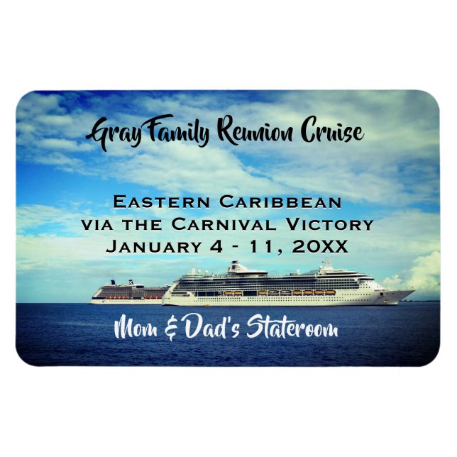 Magnet Flexible Famille Réunion Cruise Navire ID Cabine Marker Oce (Horizontal)