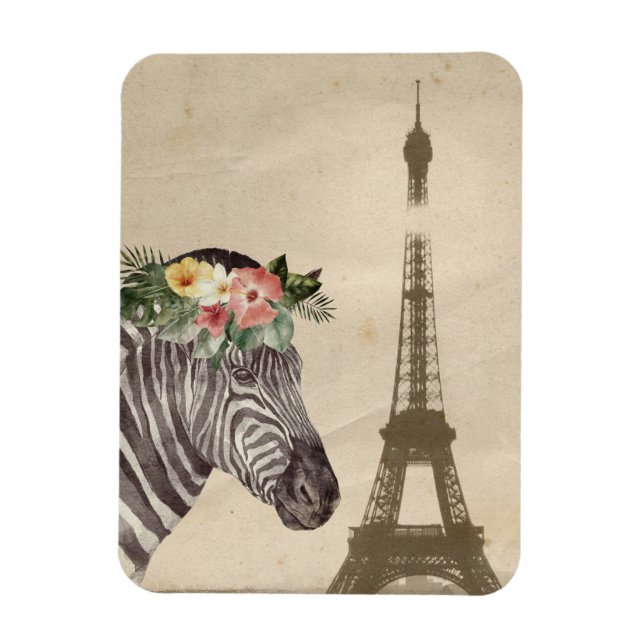 Magnet Flexible Fancy Zebra & Tour Eiffel (Vertical)