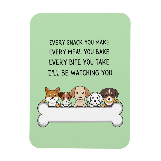 Magnet Flexible Fantastique Chien Chiot Visages Je Vous Regarderai (Vertical)