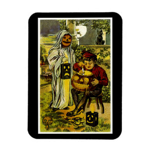 Magnet Flexible Fantôme d'Halloween et Jack-o-Lantern