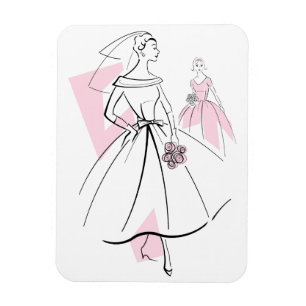 Magnet Flexible Fashion Bride Groupe rose aimant flexible