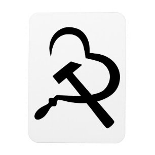 Magnet Flexible Faucille Et Marteau, Cœur, Amour, Communisme